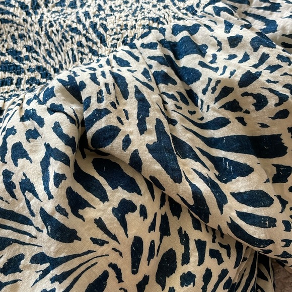 Mahina Dark Teal and Cream Spaghetti Strap Sundress - Picture 10 of 11